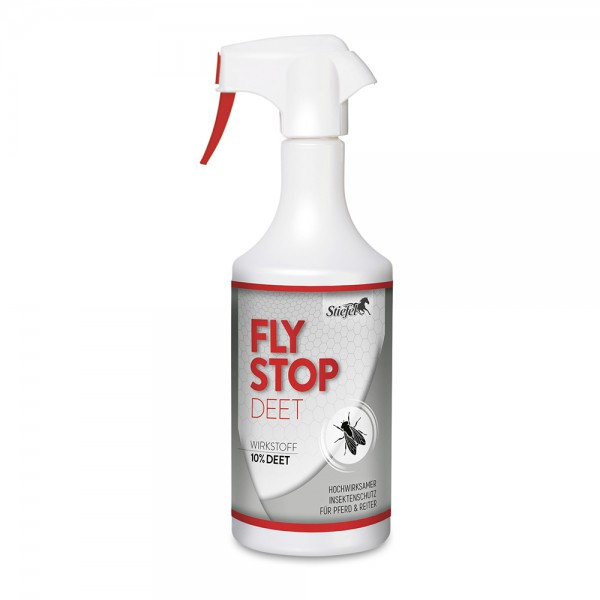 Stiefel Fliegenspray Flystop DEET für Pferd und Reiter